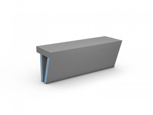 wedi Sanoasa bench 2 angled 900mm
